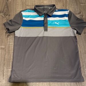 Puma Boy’s Gray and Blue Golf Shirt